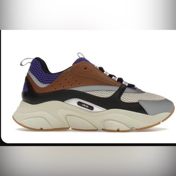 Dior sneaker M-B22 violet  cream  coffee brown size 42. ( like new)
